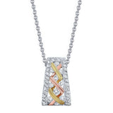 Tri Color Diamond Necklace 6778N