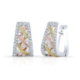 Three Tone Diamond Earrings 6780ERT