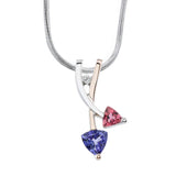 Tanzanite & Pink Tourmaline Necklace 6796N