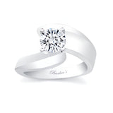 Curved Solitaire Moissanite Ring