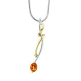 White & Yellow Gold Madeira Citrine Necklace 6847N