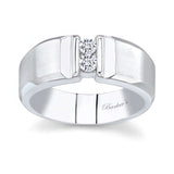 Mens Open Ridge Diamond Wedding Band