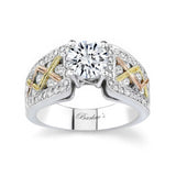 Unique Channel And Pave Engagement Ring