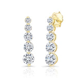 1.7 Carat Linear Diamond Earrings