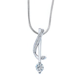 Twisting Drop Lab Grown Diamond Pendant