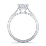 Princess cut lab grown diamond solitaire ring with elegant prong design, showcasing timeless beauty and simplicity.