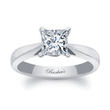Princess cut lab grown diamond solitaire ring with elegant prongs, perfect for timeless style and sophistication.