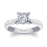 Princess cut lab grown diamond solitaire ring with elegant prongs, perfect for timeless style and sophistication.