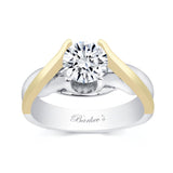 Crossover Moissanite Solitaire Ring