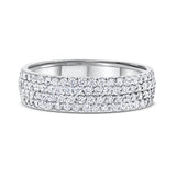 Four Row Diamond Eternity Band