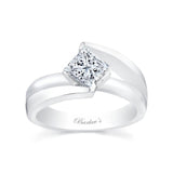 Split Shank Princess Cut Moissanite Solitaire engagement Ring