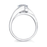 Split Shank Princess Cut Solitaire engagement Ring