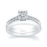 Round Moissanite Wedding Set
