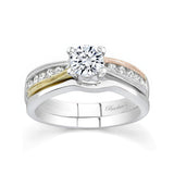 Double Milgrain Moissanite Ring