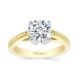 Yellow Diamond Moissanite Pave Ring