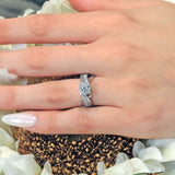 Milgrain Wire Trim Moissanite Ring