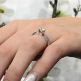 Half Carat Moissanite Interlock Pave Bridal Set