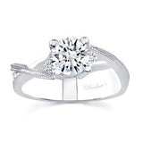 Milgrain Moissanite Engagement Ring