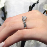 Round Cut Moissanite Solitaire Ring