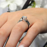 Round Cut Moissanite Solitaire Ring