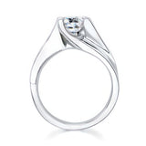 Round Cut Moissanite Solitaire Ring