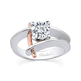 Open Solitaire Moissanite Ring