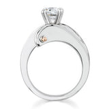 Open Solitaire Moissanite Ring