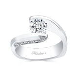 Moissanite Pave Engagement Ring