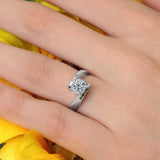 Moissanite Pave Engagement Ring