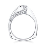 Moissanite Pave Engagement Ring