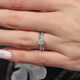 Half Carat Moissanite Solitaire Ring Set