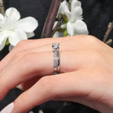 Half Carat Moissanite Solitaire Ring Set