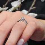 Half Carat Moissanite Solitaire Ring Set