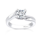 Half Channel Round Lab Diamond Solitaire Ring