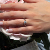 Half Channel Round Moissanite Solitaire Ring