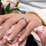 Half Channel Round Lab Diamond Solitaire Ring