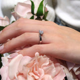 Half Channel Round Moissanite Solitaire Ring