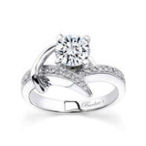 Moissanite Milgrain Engagement Ring