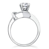 Moissanite Milgrain Engagement Ring
