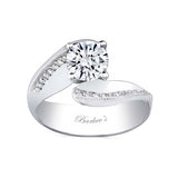 Wide Bypass Moissanite Ring
