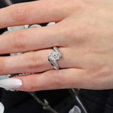 Wide Bypass Moissanite Ring