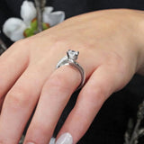 Wide Bypass Moissanite Ring