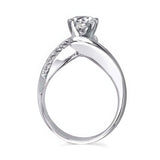 Wide Bypass Moissanite Ring