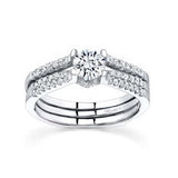 3 Row Diamond Bridal Set