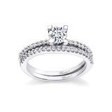 Thin Half Carat Bridal Set