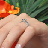 Thin Half Carat Moissanite Bridal Set