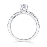Thin Half Carat Moissanite Bridal Set