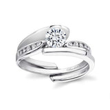 Channel Set Half Carat Interlock Bridal Set