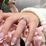 Channel Set Half Carat Moissanite Interlock Bridal Set