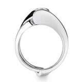 Channel Set Half Carat Moissanite Interlock Bridal Set